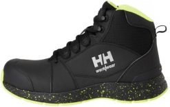 Shoes HELLY HANSEN Barcode MXR Mid S3S, black/yellow 44. Czarne buty trekkingowe męskie Helly Hansen, bez wzorów, bez zapięcia. Za 489.40 zł.