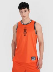 4F Tank top do koszykówki oversize szybkoschnący męski - pomarańczowy XL. Brązowe t-shirty sportowe męskie 4f, l, w ażurowe wzory, z dzianiny, klasyczne, bez ramiączek. W wyprzedaży za 69.99 zł.