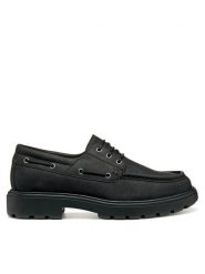 Geox Mokasyny U Spherica Ec7 U56FRB 000FF C9999 Czarny. Czarne mokasyny męskie Geox, ze skóry, bez zapięcia. Za 379.99 zł.