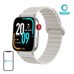 Smartwatch Colmi C8 Max z magnetycznym paskiem (Srebrny). Szare smartbandy Colmi. Za 79.00 zł.