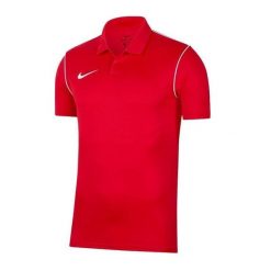 Męska Koszulka Polo Park 20 DriFIT. Czerwone koszulki polo męskie Nike, m, bez wzorów, sportowe, bez kołnierzyka, bez ramiączek. Za 138.99 zł.