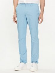 Tommy Hilfiger Chinosy Bleecker MW0MW26619 Błękitny Slim Fit. Niebieskie eleganckie spodnie męskie Tommy Hilfiger, bez wzorów, z bawełny. Za 459.99 zł.