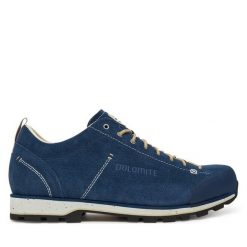 Trekkingi Dolomite. Niebieskie buty trekkingowe męskie Dolomite, bez wzorów, sportowe, bez obcasa, bez zapięcia. Za 589.99 zł.