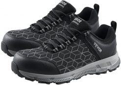 Buty Robocze Ochronne Męskie Półbuty BHP Wodoodporne Antypoślizgowe 47. Brązowe eleganckie półbuty męskie Vevor, bez obcasa, bez zapięcia. Za 379.00 zł.