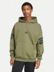 Adidas Bluza Future Icons 3-Stripes JD4856 Zielony Regular Fit. Zielone bluzy nierozpinane męskie ADIDAS, m, bez wzorów, z bawełny, bez ramiączek, bez kaptura. Za 209.99 zł.