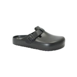 Klapki męskie Birkenstock Boston Eva. Czarne klapki i japonki męskie Birkenstock, bez wzorów, z materiału. Za 319.00 zł.