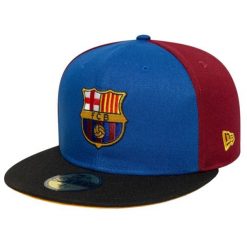 Czapka z daszkiem męska Mes Que Un 59Fifty FC Barcelona Cap. Czerwone czapki męskie New Era, bez wzorów, z poliesteru, casualowe. Za 349.99 zł.