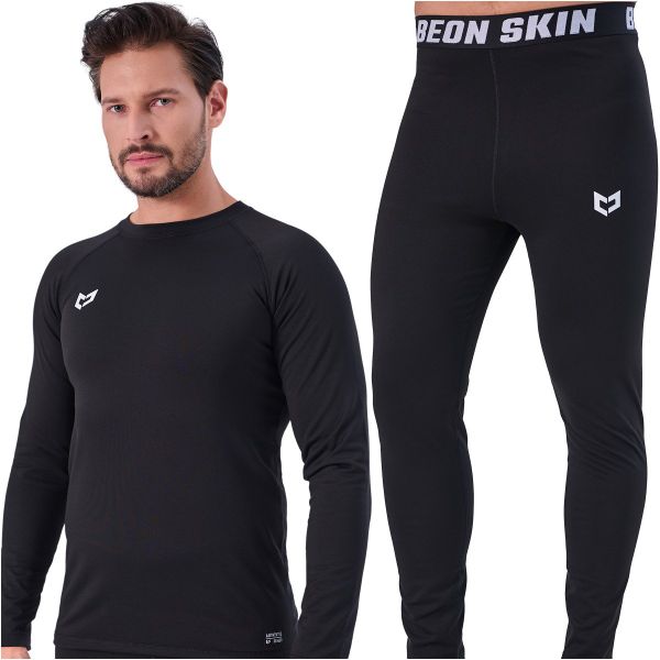 Beon Zestaw termoaktywny Beon Skin Flare MEN Quantum Black (XL). Czarne bielizna termoaktywna męska Beon, m, bez wzorów, bez ramiączek. Za 126.00 zł.
