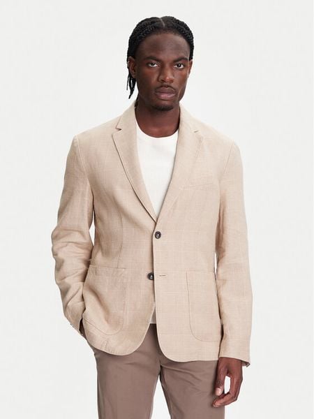 United Colors Of Benetton Marynarka 23B3UW014 Beżowy Regular Fit. Brązowe marynarki męskie United Colors Of Benetton, m, bez wzorów, z bawełny. Za 309.99 zł.