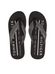 Tommy Hilfiger Japonki Hilfiger Chambray Beach Sandal FM0FM05751 Szary. Szare klapki i japonki męskie Tommy Hilfiger, bez wzorów, z materiału. Za 169.99 zł.