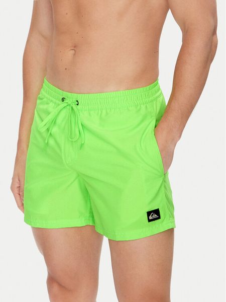 Quiksilver Szorty kąpielowe Everyday Solid Volley 15 EQYJV04120 Zielony Regular Fit. Zielone kąpielówki męskie Quiksilver, m, bez wzorów, z syntetyku. Za 89.99 zł.