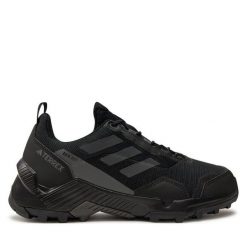 Trekkingi adidas. Czarne buty trekkingowe męskie ADIDAS, bez wzorów, sportowe, bez obcasa, bez zapięcia. Za 449.99 zł.