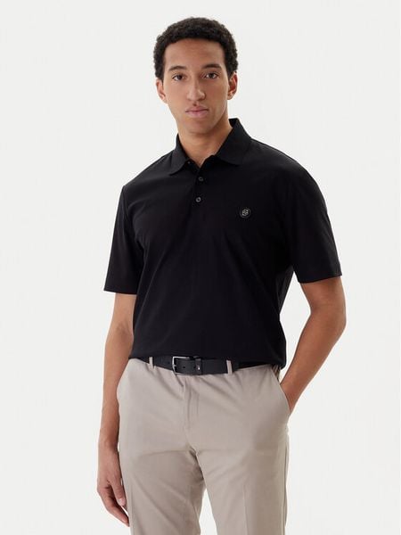 BOSS Polo Parris 50555829 Czarny Regular Fit. Czarne koszulki polo męskie Boss, m, bez wzorów, z bawełny, bez kołnierzyka, bez ramiączek. Za 599.99 zł.
