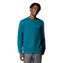 Bluza dresowa sportowa męska Marble Canyon French Terry Crew. Zielone bluzy nierozpinane męskie Columbia, l, bez wzorów, z bawełny, sportowe, bez ramiączek, bez kaptura. Za 349.99 zł.