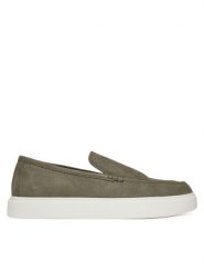 Calvin Klein Półbuty Hybrid Moccasin Nu HM0HM01902 Szary. Szare codzienne półbuty męskie Calvin Klein, bez wzorów, ze skóry, bez obcasa, bez zapięcia. Za 419.99 zł.