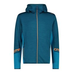 Polar z kapturem CMP. Niebieskie bluzy z polaru męskie CMP, bez wzorów, z polaru, sportowe, bez ramiączek, z kapturem. W wyprzedaży za 307.00 zł.