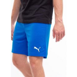 Spodenki Puma teamRISE niebieskie. Białe szorty sportowe męskie Puma, bez wzorów, sportowe. Za 88.59 zł.