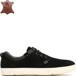Czarne Skórzane Trampki Orfeus. Buty sportowe na co dzień męskie Born2be. Za 64.99 zł.