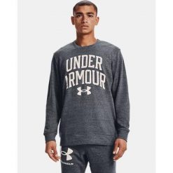 Bluza dresowa sportowa męska Under Armour Rival Terry Crew. Szare bluzy bez kaptura męskie Under Armour, m, bez wzorów, z bawełny, bez kaptura. Za 139.99 zł.