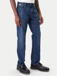 Calvin Klein Jeans Jeansy LV04RE777G Granatowy Slim Fit. Niebieskie jeansy męskie Calvin Klein Jeans, bez wzorów, z bawełny. Za 359.99 zł.