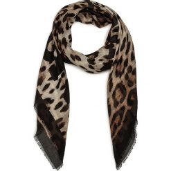 Chusta MOSCHINO - 03129 M1994 001. Brązowe szaliki męskie MOSCHINO, bez wzorów, z jedwabiu. W wyprzedaży za 449.00 zł.