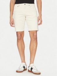 Calvin Klein Szorty jeansowe K10K114078 Écru Slim Fit. Szorty męskie Calvin Klein, bez wzorów, z bawełny. Za 259.99 zł.