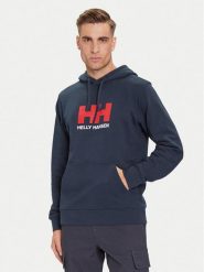 Helly Hansen Bluza HH Logo 54582 Granatowy Regular Fit. Niebieskie bluzy nierozpinane męskie Helly Hansen, l, bez wzorów, z bawełny, bez ramiączek, bez kaptura. Za 299.99 zł.