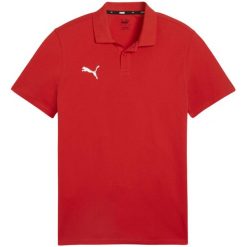 Koszulka męska Puma Team Goal Casuals Polo. Czerwone koszulki polo męskie Puma, m, bez wzorów, sportowe, bez kołnierzyka, bez ramiączek. Za 89.09 zł.