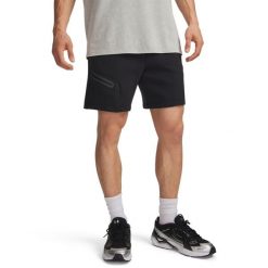Męskie dresy Under Armour Unstoppable Flc Spodenki Czarne Czarne 2xl. Czarne szorty sportowe męskie Under Armour, bez wzorów, z dresówki, sportowe. Za 419.99 zł.