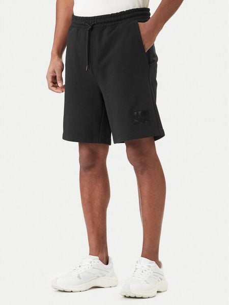 HUGO Szorty materiałowe Darix 50557471 Czarny Relaxed Fit. Czarne szorty męskie Hugo, bez wzorów, z bawełny. Za 399.99 zł.