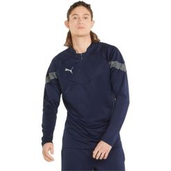 Bluza Puma Teamfinal Training 14 Zip, Mężczyźni. Niebieskie bluzy nierozpinane męskie Puma, l, bez wzorów, z poliesteru, sportowe, bez ramiączek, bez kaptura. Za 290.00 zł.