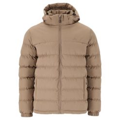 Kurtka z kapturem Whistler Carseno. Brązowe kurtki narciarskie i snowboardowe męskie Whistler, na zimę, m, bez wzorów, z puchu, z kapturem, narciarskie. Za 319.99 zł.