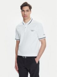 BOSS Polo C-Parris 197 50543257 Biały Regular Fit. Białe koszulki polo męskie Boss, m, bez wzorów, z bawełny, bez kołnierzyka, bez ramiączek. Za 369.99 zł.