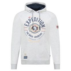 Bluza Geographical Norway GALDEMAR BLENDED GREY DB MEN 100 mieszana szarość. Szare bluzy nierozpinane męskie Geographical Norway, bez wzorów, sportowe, bez ramiączek, bez kaptura. Za 169.00 zł.