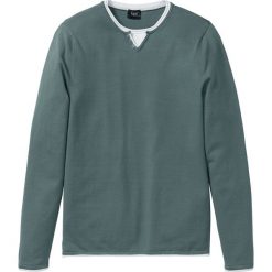Sweter 2 w 1 bonprix jasnozielony. Zielone swetry męskie bonprix, bez wzorów, z dzianiny, bez kołnierzyka, bez ramiączek. Za 49.99 zł.