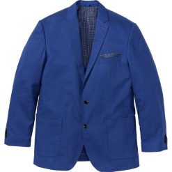 Marynarka z materiału z lnem, Regular Fit bonprix niebieski. Marynarki męskie marki Giacomo Conti. Za 139.99 zł.