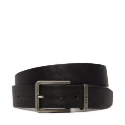 Pasek Męski Guess. Czarne paski męskie Guess, z aplikacjami. Za 189.99 zł.