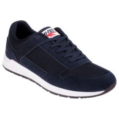 Trampki Męskie Zamsz Benari. Białe trampki męskie Hi-tec, bez wzorów, z zamszu, sportowe, bez zapięcia. Za 158.99 zł.