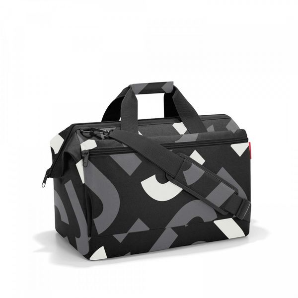 Torba allrounder l pocket signature bold grey. Szare torby sportowe męskie Reisenthel, bez wzorów, z tkaniny, na ramię. Za 322.00 zł.