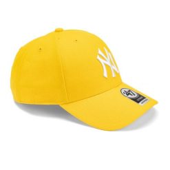 Czapka z daszkiem 47 Brand MLB New York Yankees MVP. Żółte czapki męskie 47 Brand, na wiosnę, bez wzorów. Za 173.50 zł.