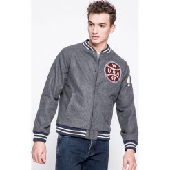 Wrangler - Kurtka bomber. Szare kurtki męskie Wrangler, m, z materiału. W wyprzedaży za 199.90 zł.