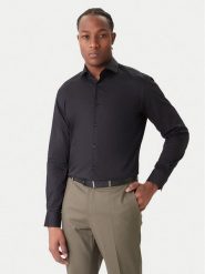 HUGO Koszula Kason 50482056 Czarny Slim Fit. Czarne koszule męskie Hugo, m, bez wzorów, z bawełny, bez kołnierzyka, bez ramiączek. Za 399.99 zł.