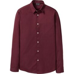 Koszula z długim rękawem Slim Fit bonprix czerwony klonowy. Koszule męskie bonprix. Za 59.99 zł.