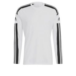 Koszulka męska adidas Squadra 21 Long Sleeve Jersey. Białe koszulki męskie z długim rękawem ADIDAS, m, bez wzorów, z jersey, sportowe, bez kołnierzyka, bez ramiączek. Za 99.00 zł.