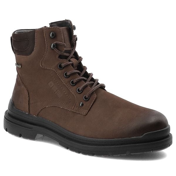 Brązowe Botki Big Star Ocieplane Obuwie Męskie. Brązowe sztyblety męskie Big Star, z jeansu, przed kolano, bez obcasa, bez zapięcia. Za 311.99 zł.