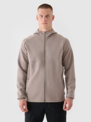 4F Bluza dresowa rozpinana z kapturem męska 4F x Robert Lewandowski - beżowa XL. Brązowe bluzy z kapturem męskie 4f, m, z aplikacjami, z bawełny, z kapturem. W wyprzedaży za 139.99 zł.