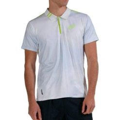 Bullpadel Molla Polo Shirt. Białe koszulki polo męskie bullpadel, bez wzorów, sportowe, bez kołnierzyka, bez ramiączek. W wyprzedaży za 186.70 zł.