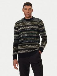 Barbour Sweter Case Fair MKN1027BK52 Czarny Regular Fit. Czarne kardigany męskie Barbour, l, bez wzorów, z wełny, bez ramiączek. Za 619.99 zł.
