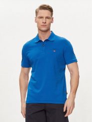 Napapijri Polo Elbas NP0A4GB4 Niebieski Regular Fit. Niebieskie koszulki polo męskie Napapijri, m, bez wzorów, z bawełny, bez kołnierzyka, bez ramiączek. Za 199.99 zł.