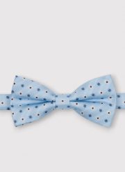 PAKO LORENTE – Niebieska mucha męska w gwiazdeczki. Niebieskie krawaty i muchy męskie Pako Lorente, bez wzorów, z poliesteru, eleganckie. Za 99.99 zł.